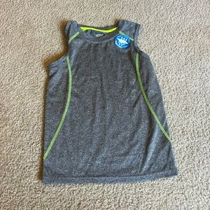 Zone Pro Gray and Neon Green Kids Tank Top